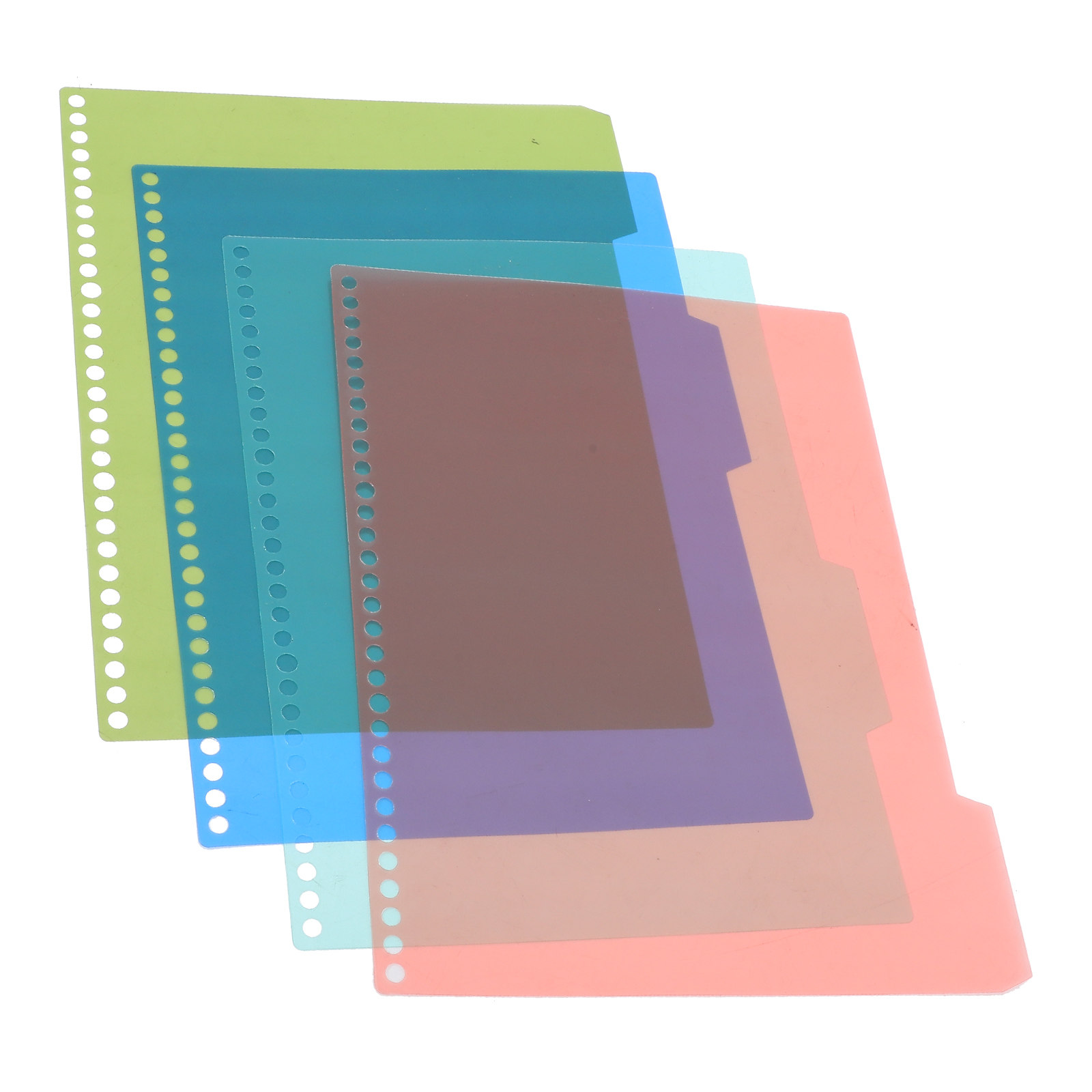 Tab Divider A4 - 4 مجموعات من فواصل الفهرسة البلاستيكية