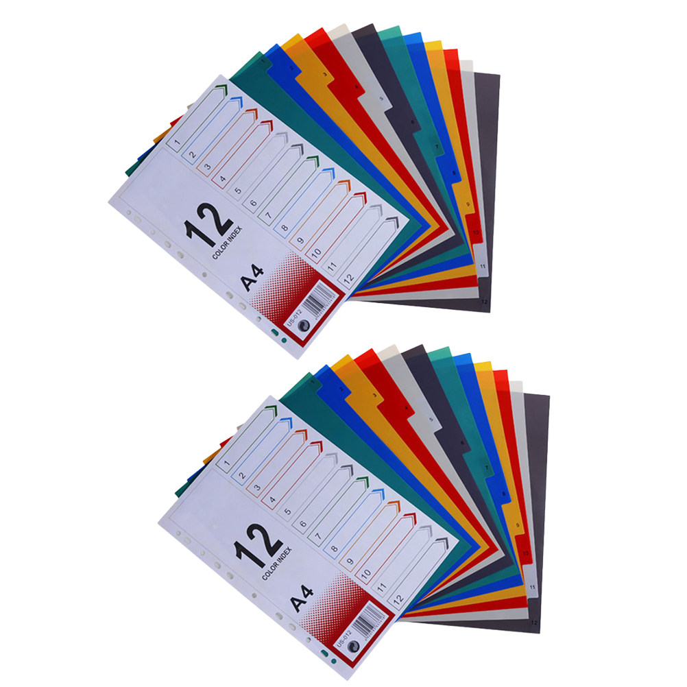 Tab Divider A4 - قطعتان من أوراق الفواصل لدفتر الملاحظات،