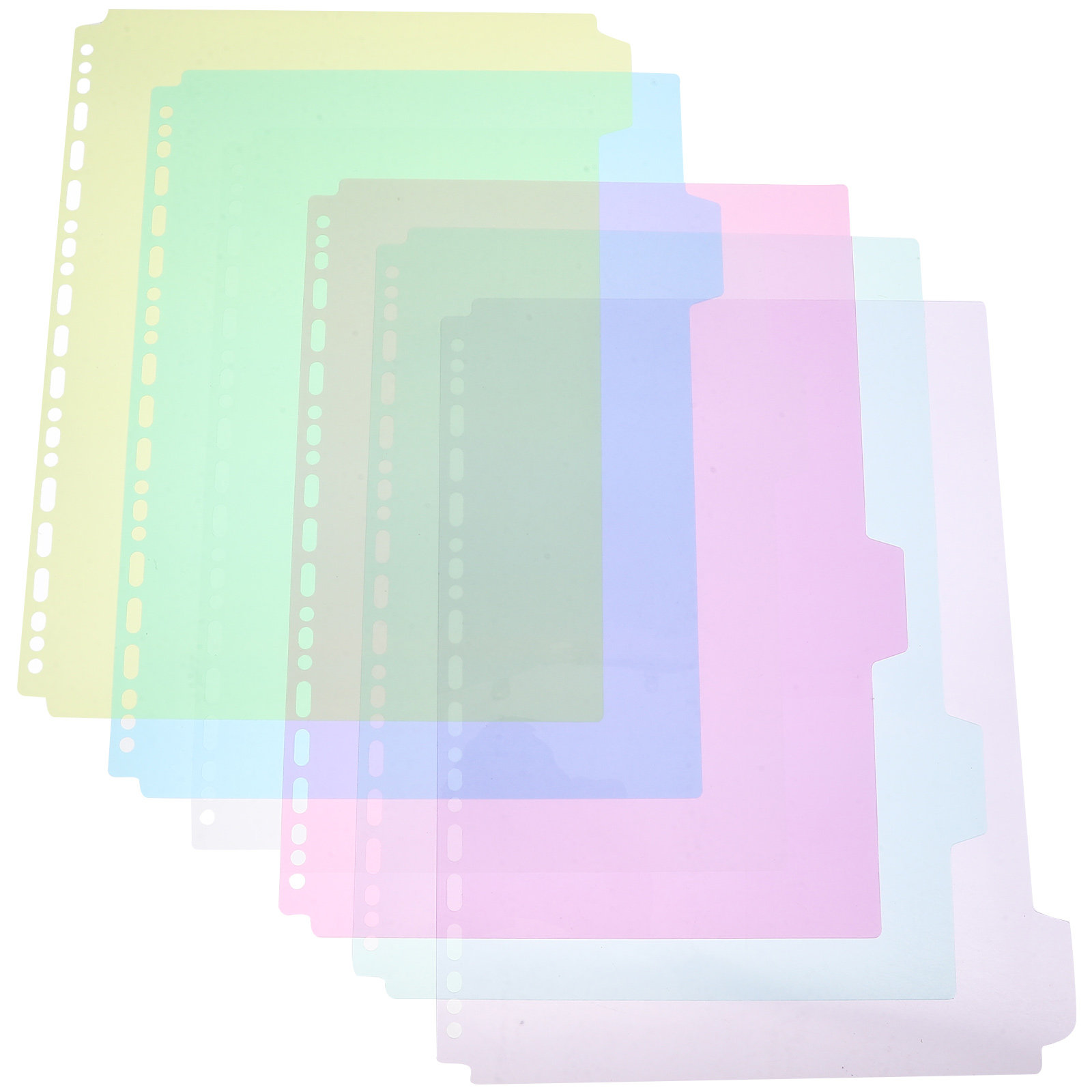 Tab Divider A4 - 6 قطع من فواصل الملفات البلاستيكية