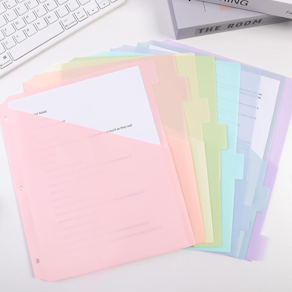 8 قطع من فواصل المجلدات المتين - مراجعة Tab Divider A4 وسعره